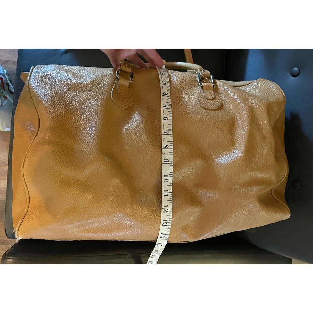 Isanti Made In Italy genuine leather weekender travel bag vintage - Picture 4 of 12